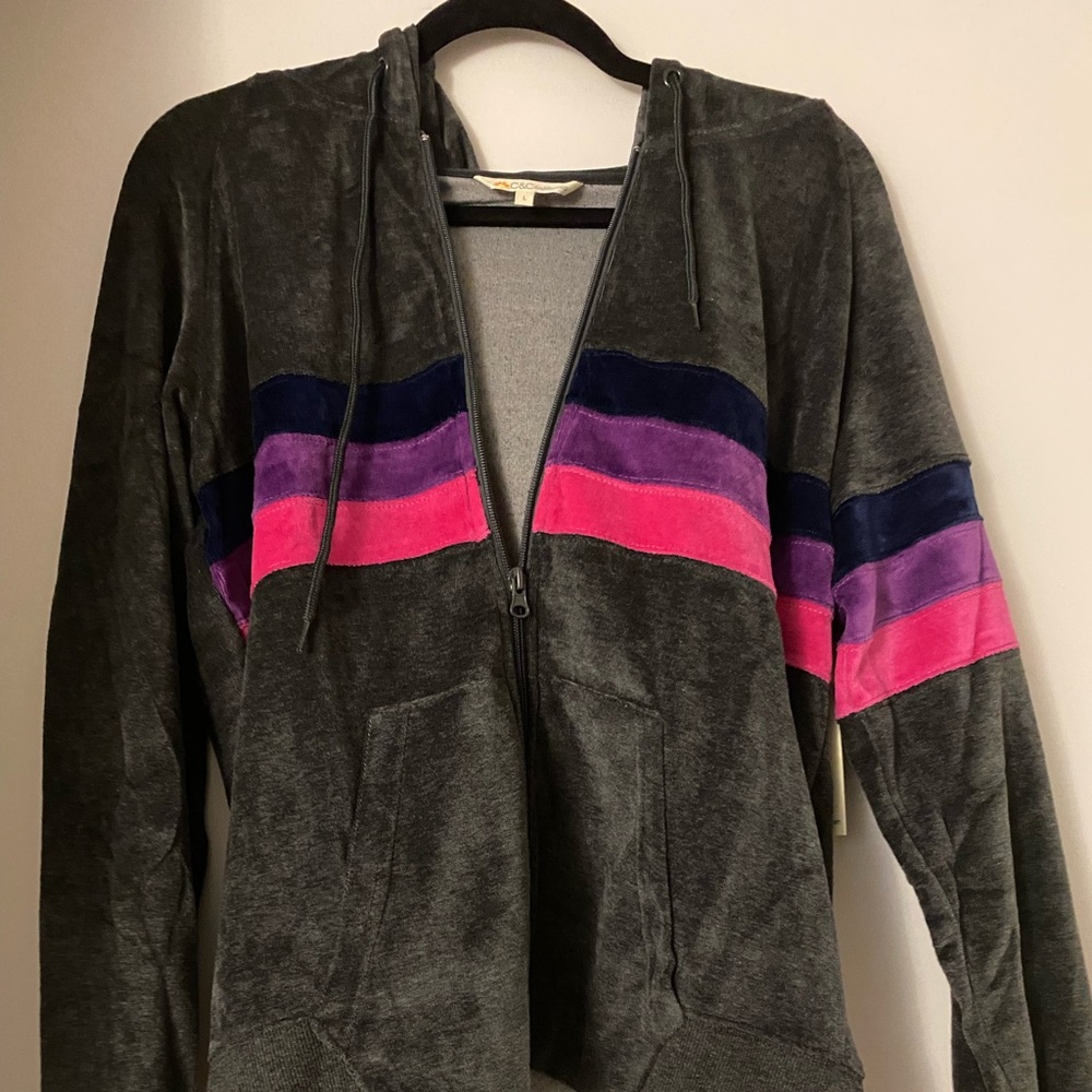 C&C Velour sweat jacket - Size L - Brand New